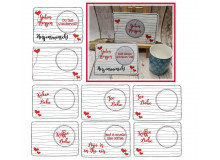 Stickserie ITH - Mug Rug Herzlinien